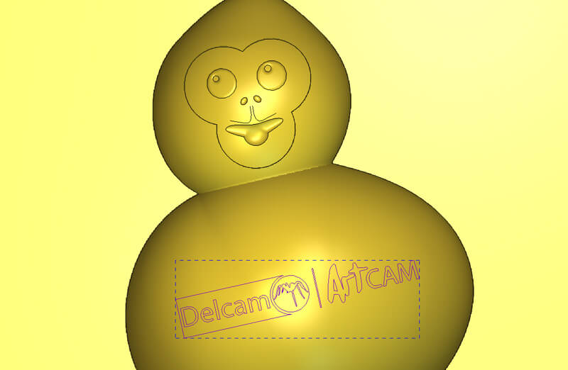 ArtCAM 福祿猴3D設計STL logo浮雕建立